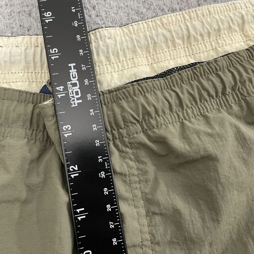 Vintage‎ Big Dogs Swim Trunks Men 2XL Olive Hibiscus Beach Surf Cargo